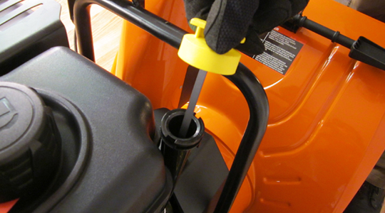 Husqvarna mower oil online change